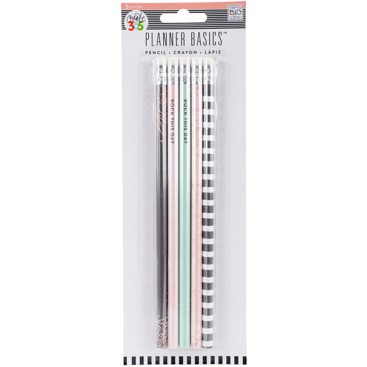 Happy Planner Pencils 5/Pkg - Rose Gold