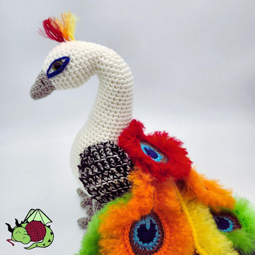 Rainbow Peacock Amigurumi