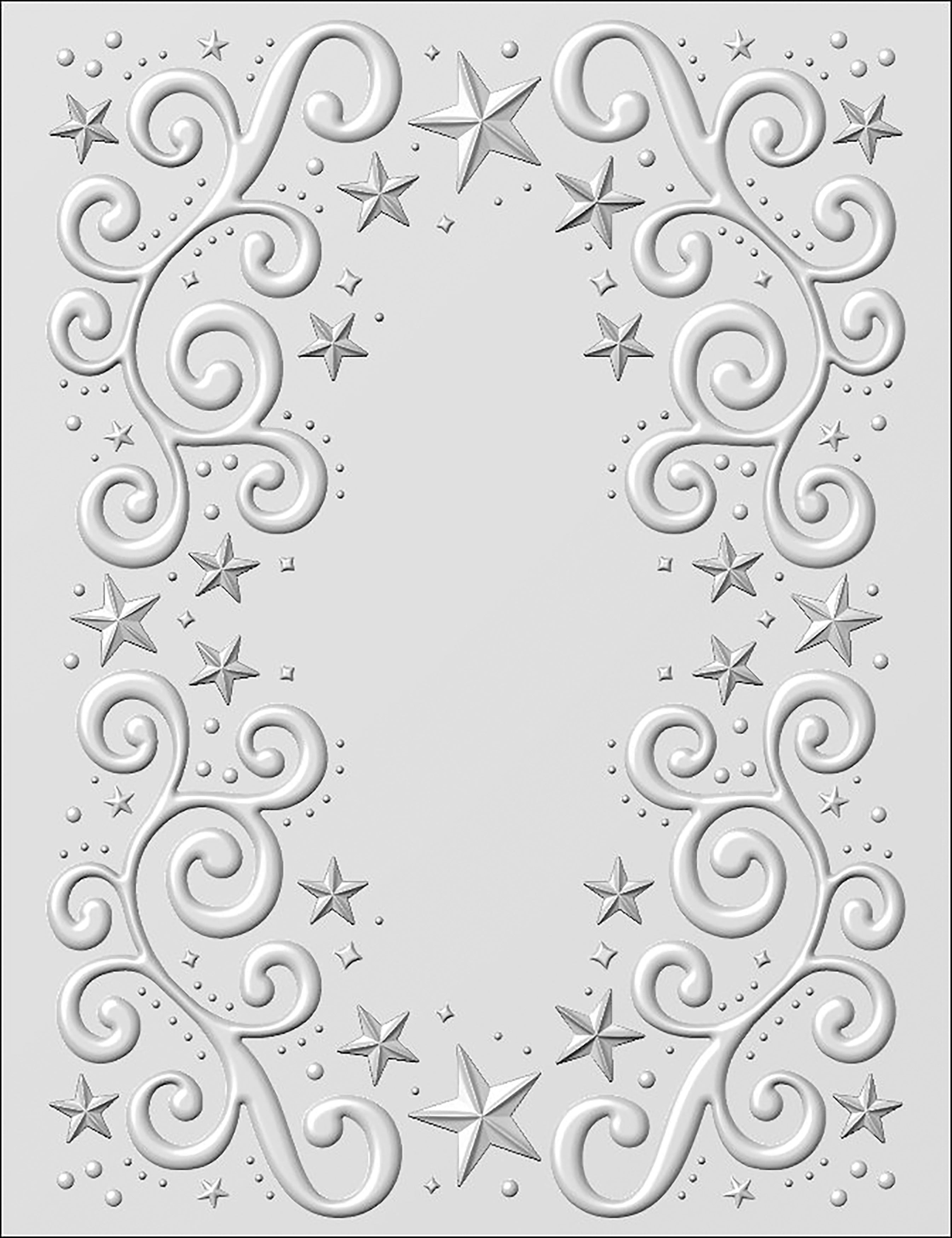 Creative Expressions 3D Embossing Folder 5.75"X7.5" - Twinkle Swirls