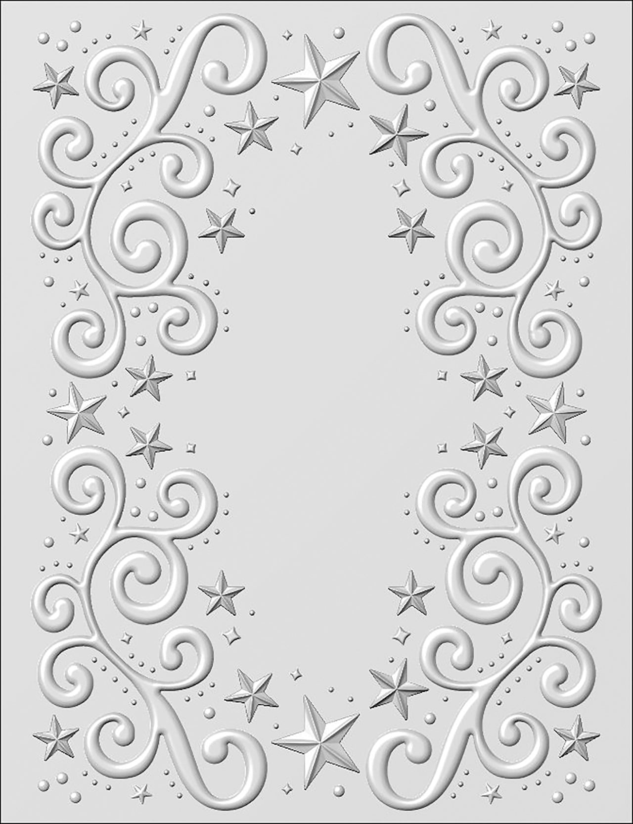Creative Expressions 3D Embossing Folder 5.75"X7.5" - Twinkle Swirls