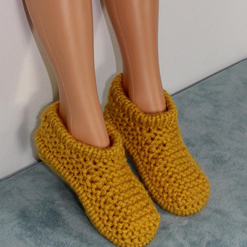 Ladies Simple Super Chunky Slippers Circular