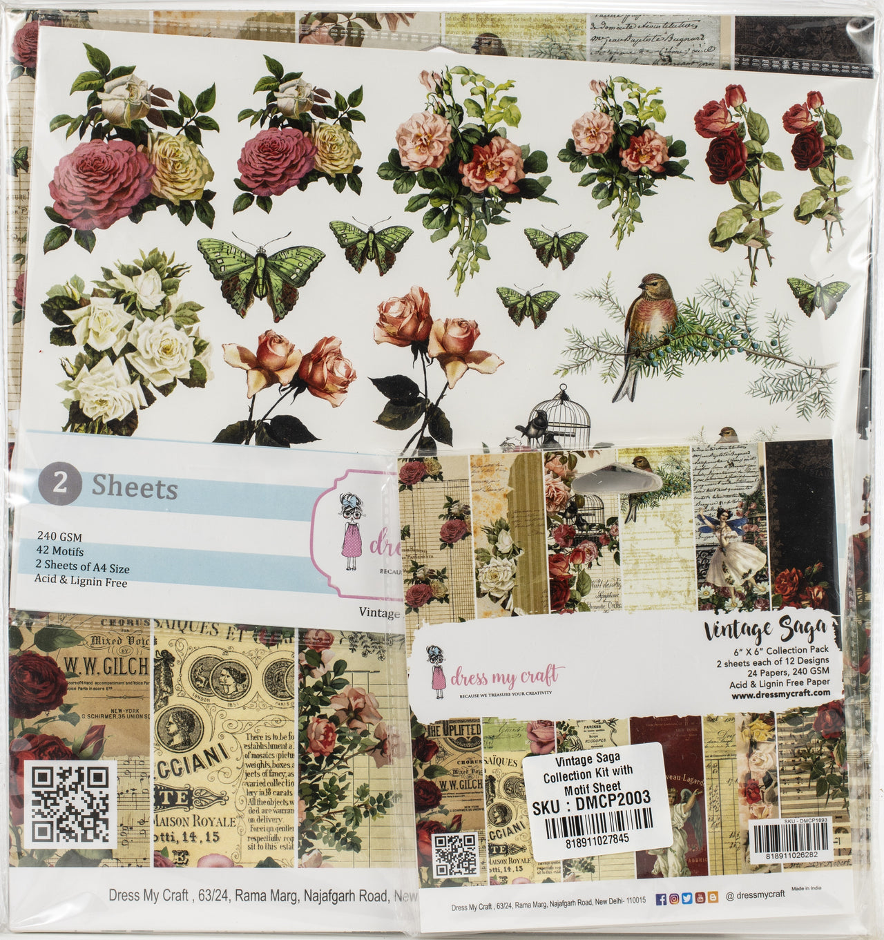 Dress My Crafts Collection Kit - Vintage Saga