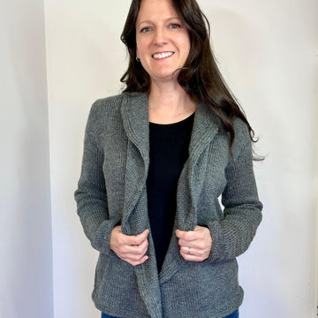 Machine Knit Put Your Records On Cardigan