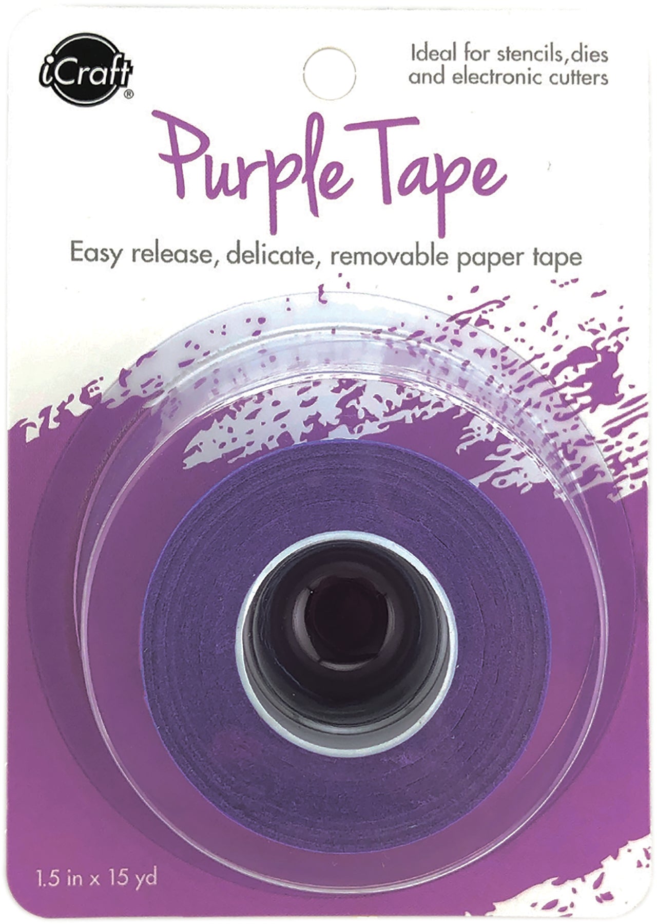 Therm O Web iCraft Removable Purple Tape 1.5"X15yd Roll - 365919