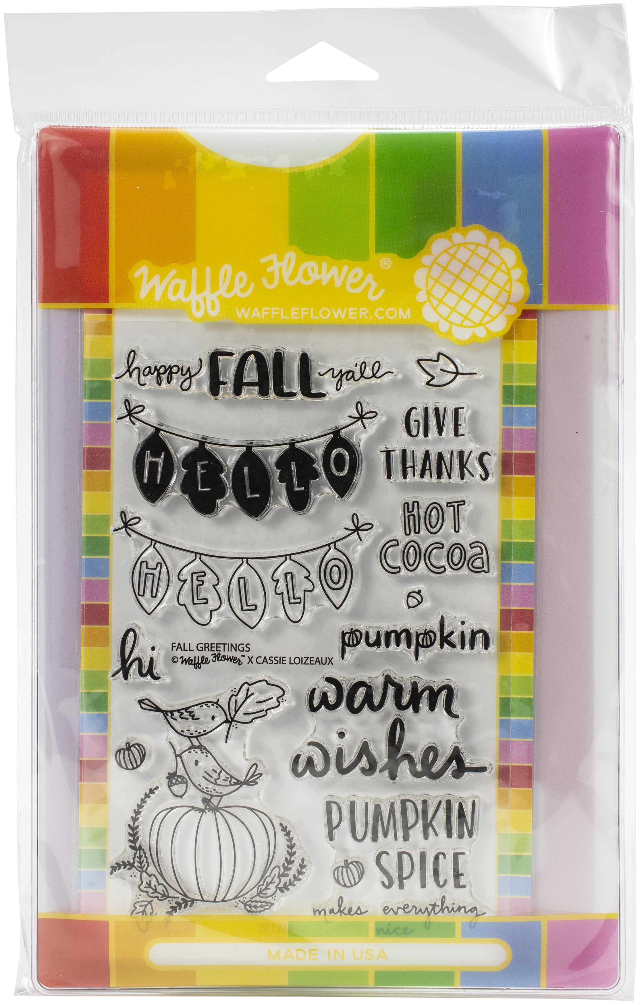 Waffle Flower Crafts Waffle Flower Stamp & Die Set - Fall Greetings