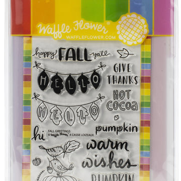 Waffle Flower Crafts Waffle Flower Stamp & Die Set - Fall Greetings