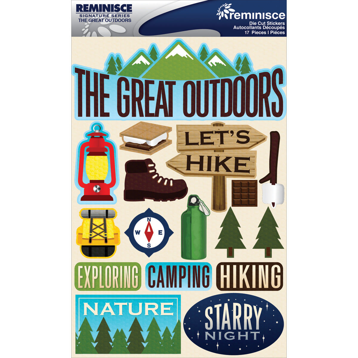 Reminisce Signature Series Dimensional Stickers 4.5"X6" - Great Outdoors