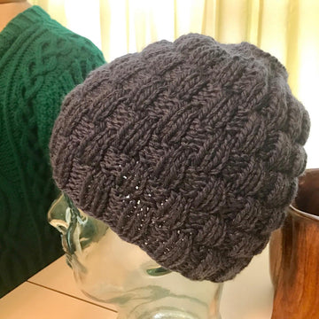 Basketweave Messy Bun Hat