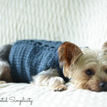 Cabled Dog Sweater