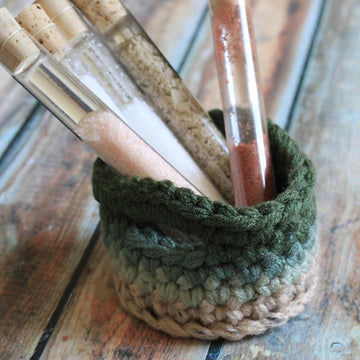 Ombre Mini Handled Basket and Cozy
