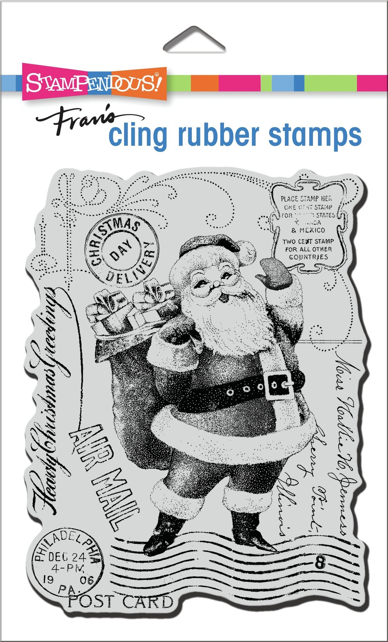 Stampendous Cling Stamp - Santa Post