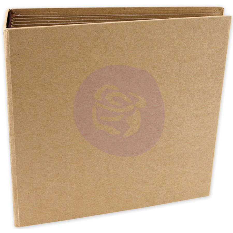 Prima Marketing Prima Memory Hardware Chipboard Journal 6.5"X6.75" - Kraft Square W/6 Pages