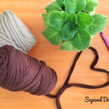Recycled (t-shirt) yarn basket container-110