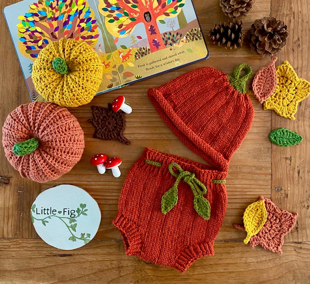 Pumpkin Hat & Pants Set
