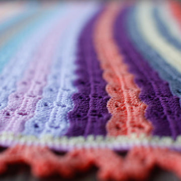 Citrus Snowflakes Baby Blanket