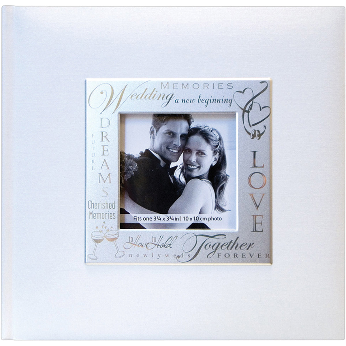 MBI Fabric Expressions Photo Album 8.5"X8.5" - Wedding - White