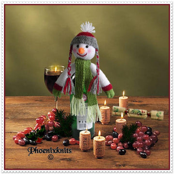 Snowman bottle topper