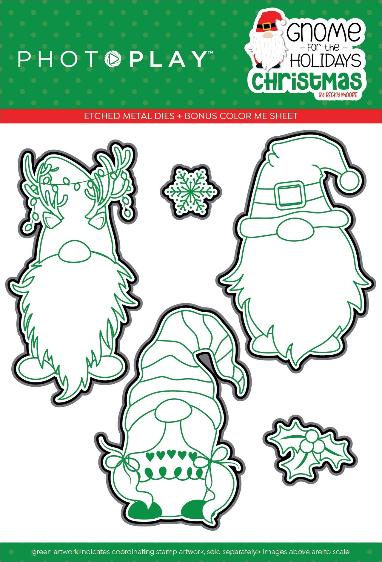 Photoplay Paper PhotoPlay Etched Die - Gnome For Christmas