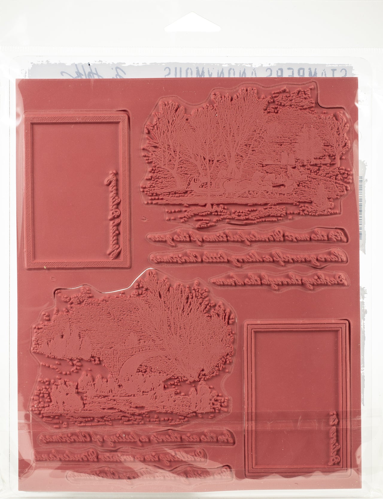 Stampers Anonymous Tim Holtz Cling Stamps 7"X8.5" - Scenic Holiday