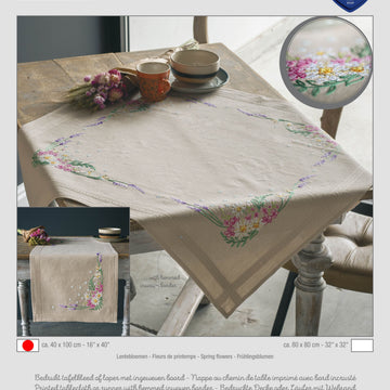 Vervaco Table Runner Kit Spring Flowers Cross Stitch Kit