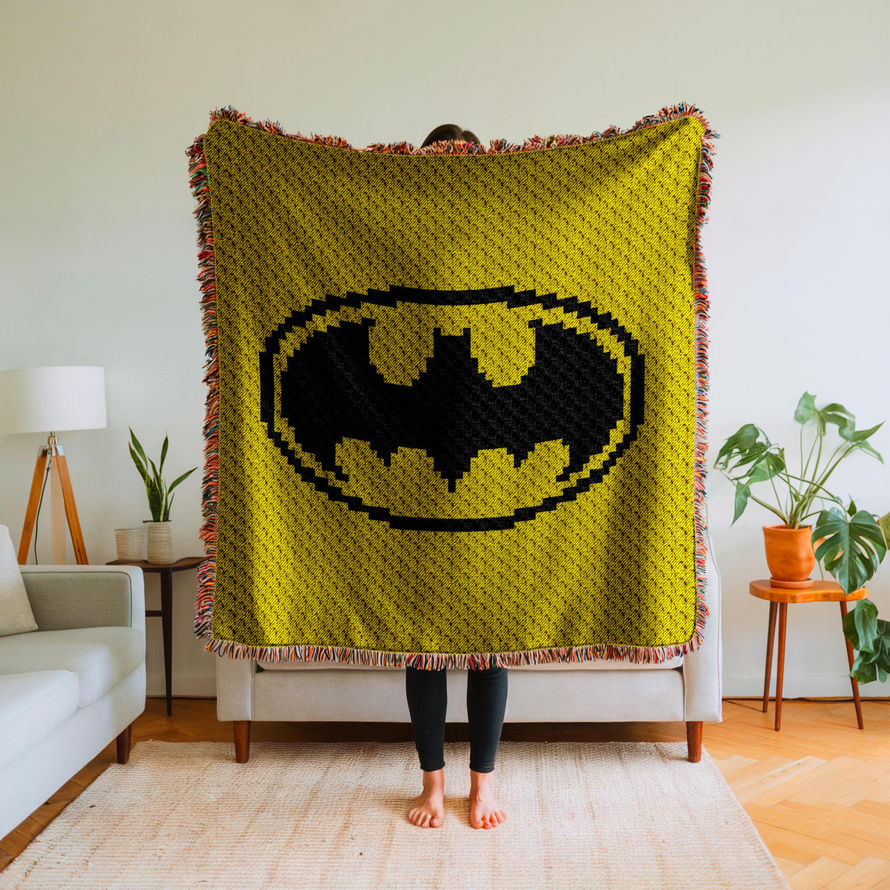 Square Bat Blanket C2C Crochet Pattern