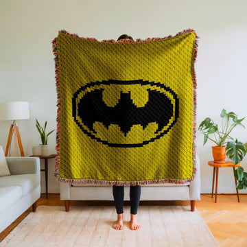 Square Bat Blanket C2C Crochet Pattern