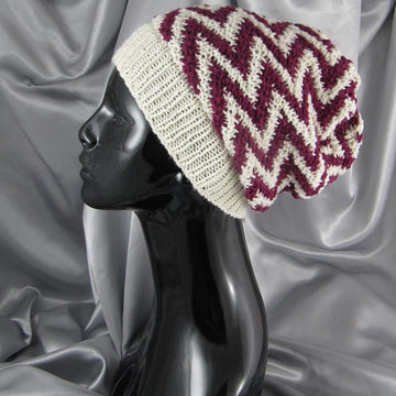 Zig Zag Stripe Slouch Hat