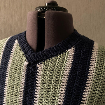 Vertical Stripe V Neck Shirt