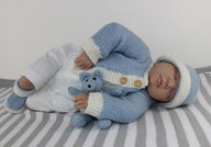New Baby Matinee Coat,Booties,Beanie and Bear