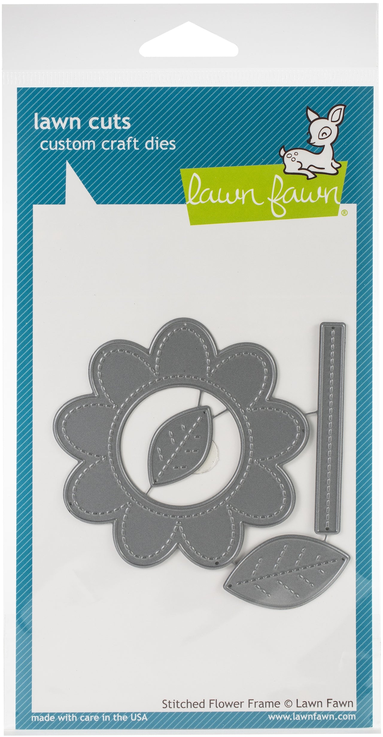Lawn Fawn Lawn Cuts Custom Craft Die - Stitched Flower Frame