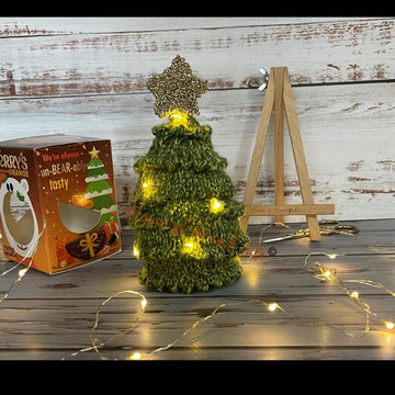 Light-up Christmas Tree Chocolate Orange Cover Knitting Pattern