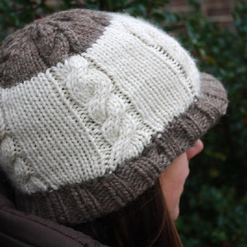 Cabled Hat With Brim