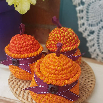 Pumpkin Lidded Pots