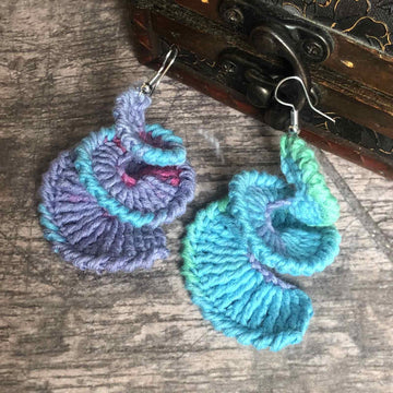 71 - Rainbow spiral earrings