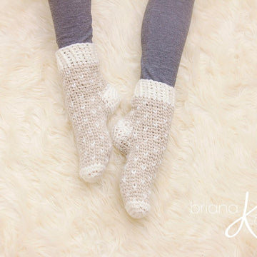 Winter Crochet Slipper Socks
