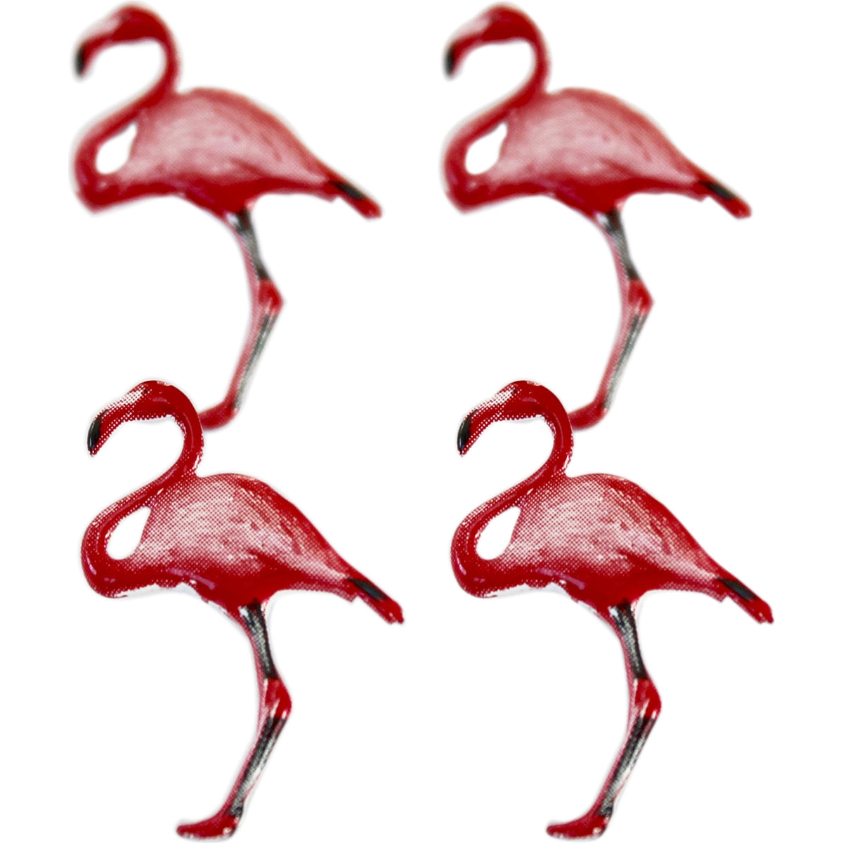 Eyelet Outlet Shape Brads 12/Pkg - Flamingo