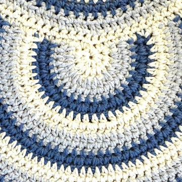 Crochet Striped Shoulder Bag
