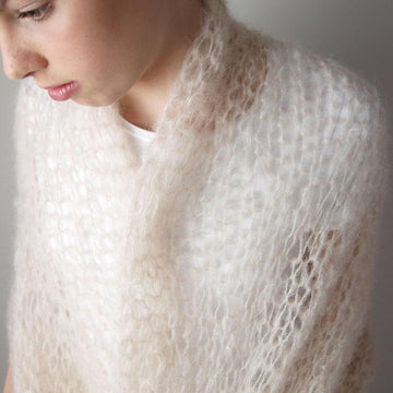 Light knit stole mohair