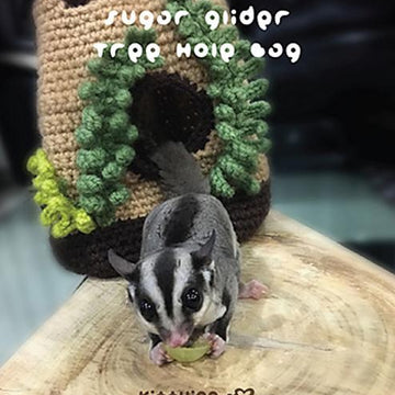 Sugar Glider Tree Hole Pouch Bag by Kittying Crochet Pattern