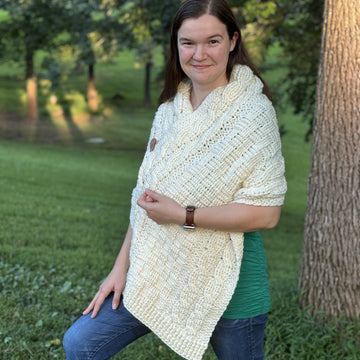 My First Cable Crochet Wrap
