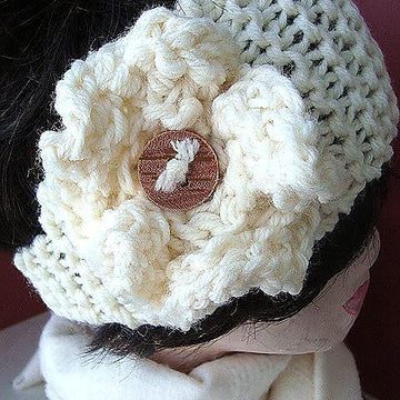 336, KNITTED HEADBAND AND KNITTED FLOWER