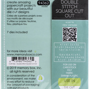 Memory Box Dies - Double Stitch Square Cut-Out