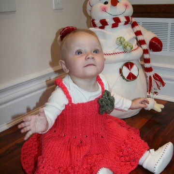 Baby in Pink - with Snowman