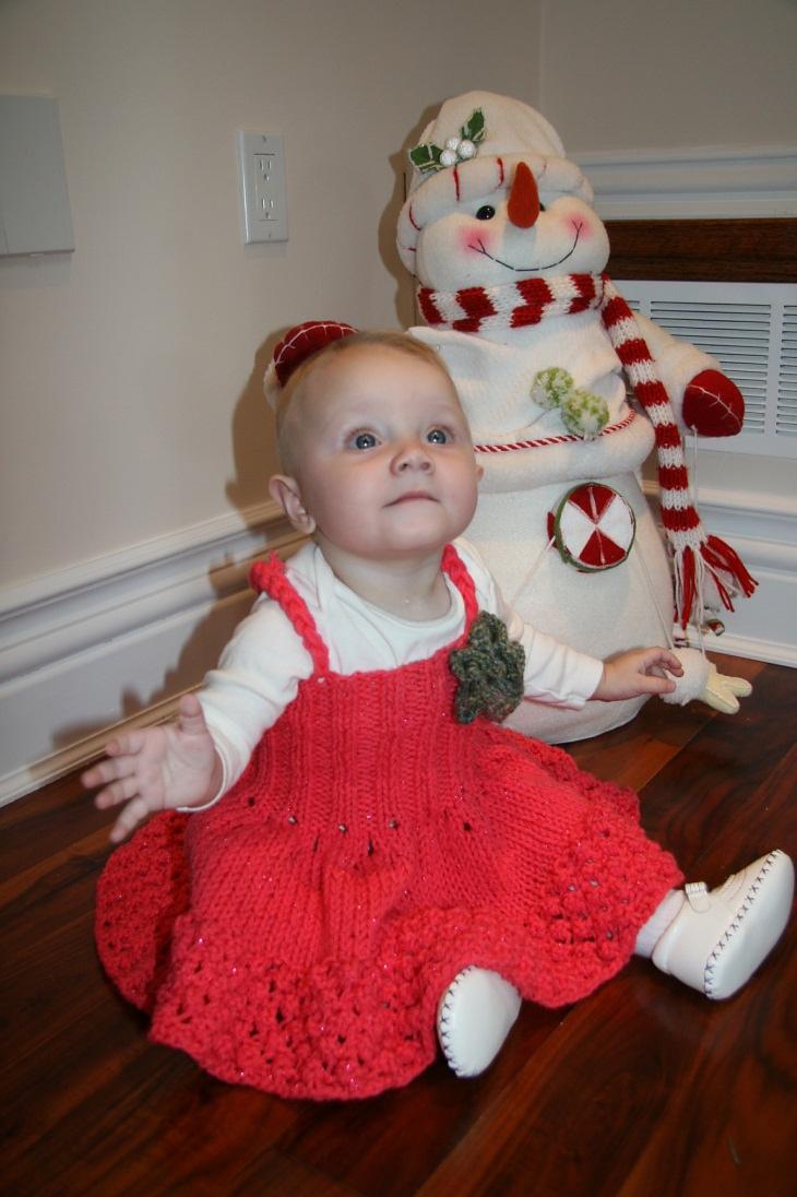 Baby in Pink - with Snowman