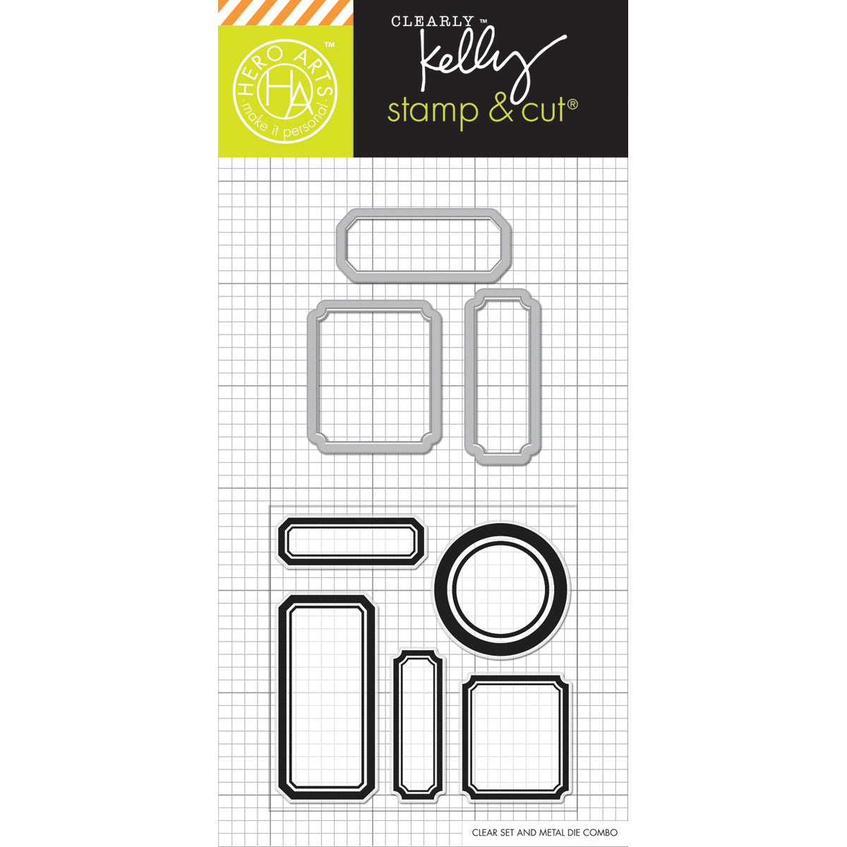 Hero Arts Kelly Purkey Stamp & Cut 3"X4" - Labels