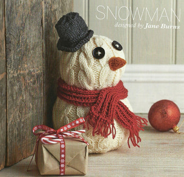 Mr Frosty Snowman Cable Knitted Doorstop
