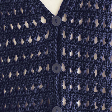 Crochet V Neck Cardigan in Sirdar Cotton DK - CCSC10253 - Downloadable PDF