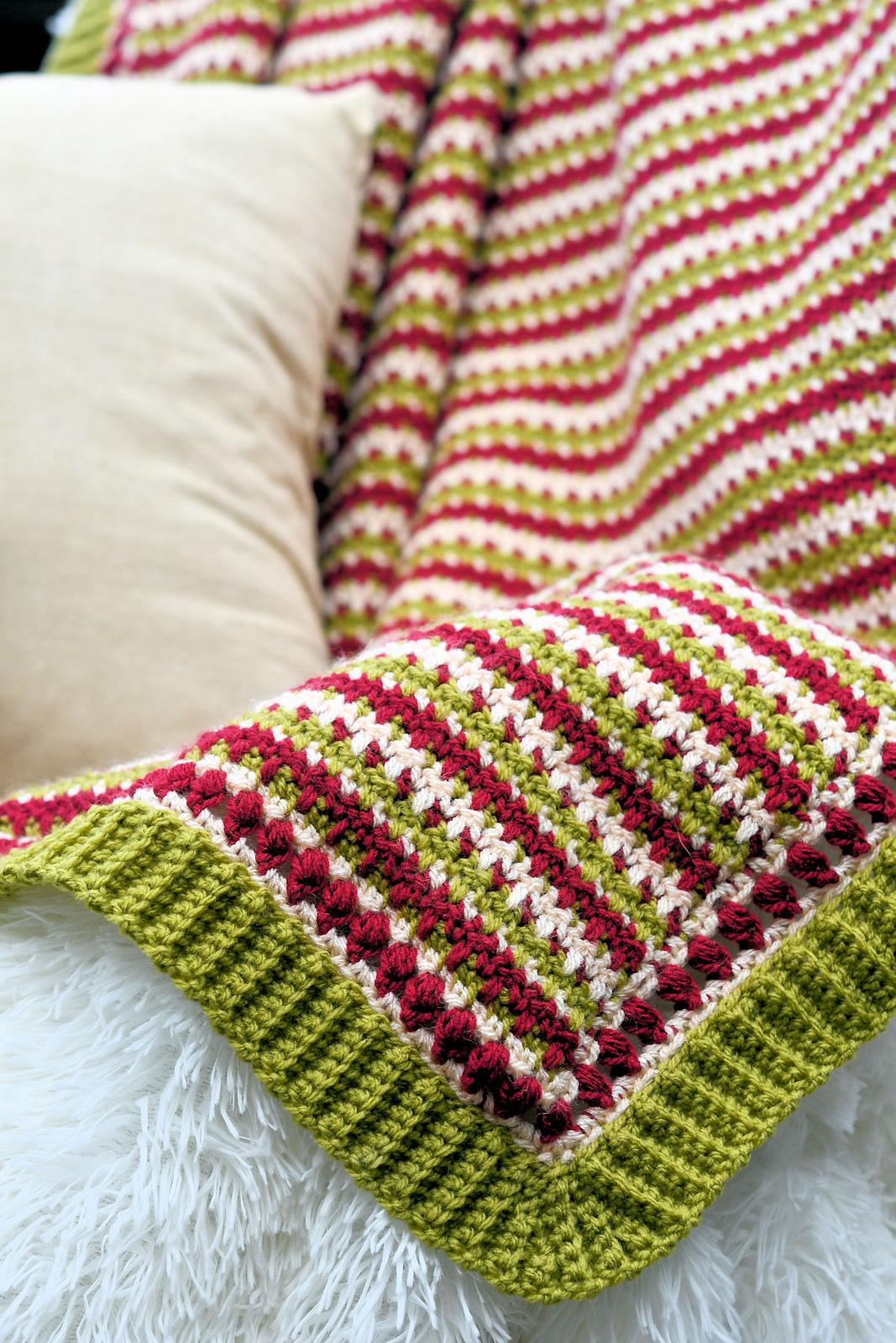 Faux Fair Isle Christmas Afghan