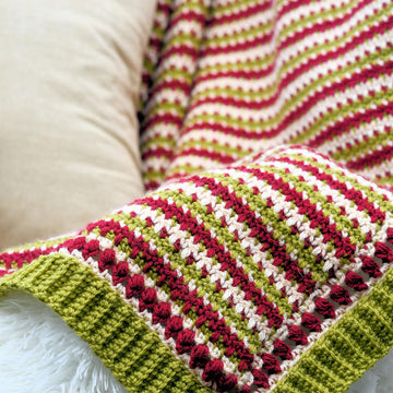 Faux Fair Isle Christmas Afghan