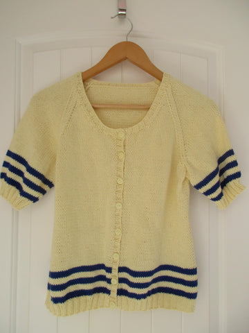 Striped Border Cardigan